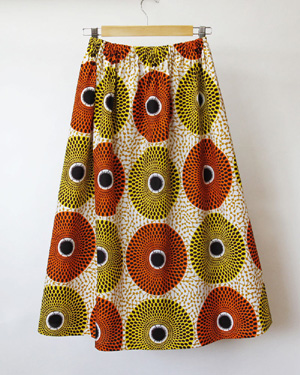 アフリカ布 スカート