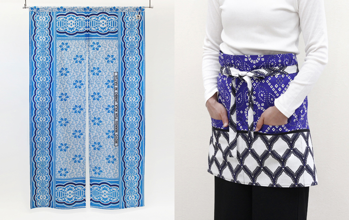 アフリカ布のエプロン